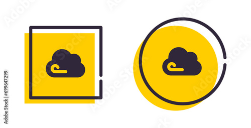 Cloud icon. Weather symbol, computing sign. Vector illustration