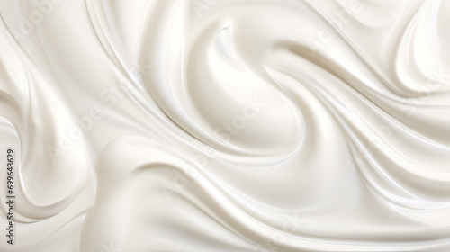 A creamy and smooth yogurt texture as a backdrop, symbolizing freshness and healthiness, perfect for a dairy-themed Ai Generative