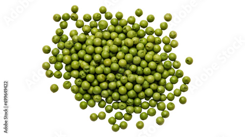 Top-down view. Green peppercorn isolated on transparent and white background.PNG image