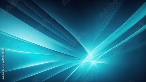 Abstract cyan background with dynamic light effect