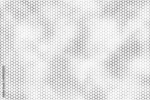 Triangle Shapes Vector Abstract Geometric Technology Oscillation Wave Isolated on Light Background. Halftone Triangular Retro Simple Pattern. Minimal 80s Style Dynamic Tech Wallpaper