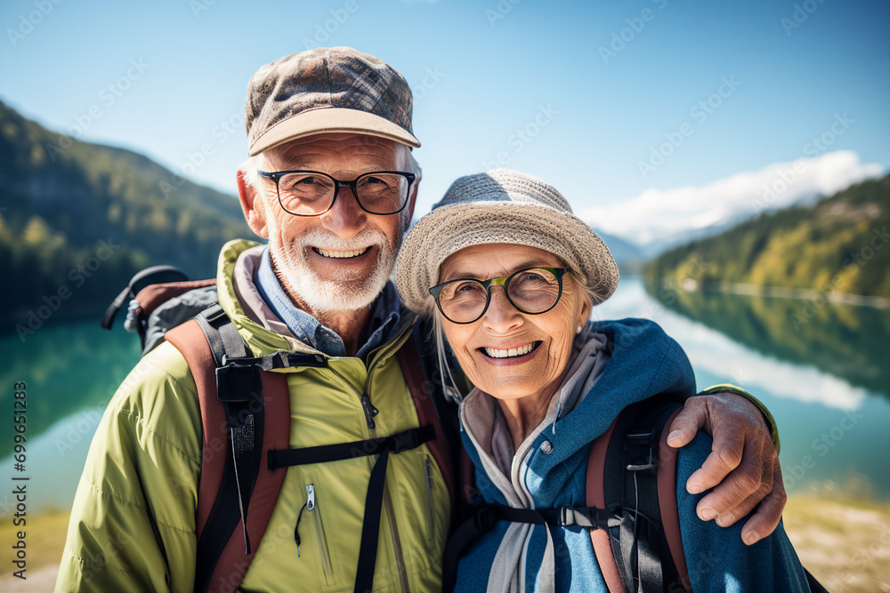 AI generated picture of happy married people traveling together romantic honeymoon vacation trip AI generated picture of happy married people traveling together romantic honeymoon vacation trip