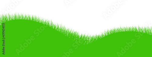 Green vector meadow on isolated background. Easter concept: spring, Easter, holiday. Green grass. Green meadow. Vector illustration EPS 10