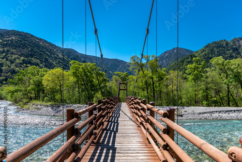 Kamikochi bridge over stream