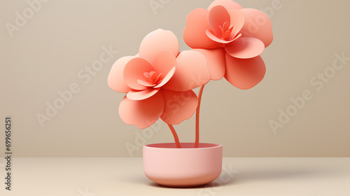 begonia flower in a vase