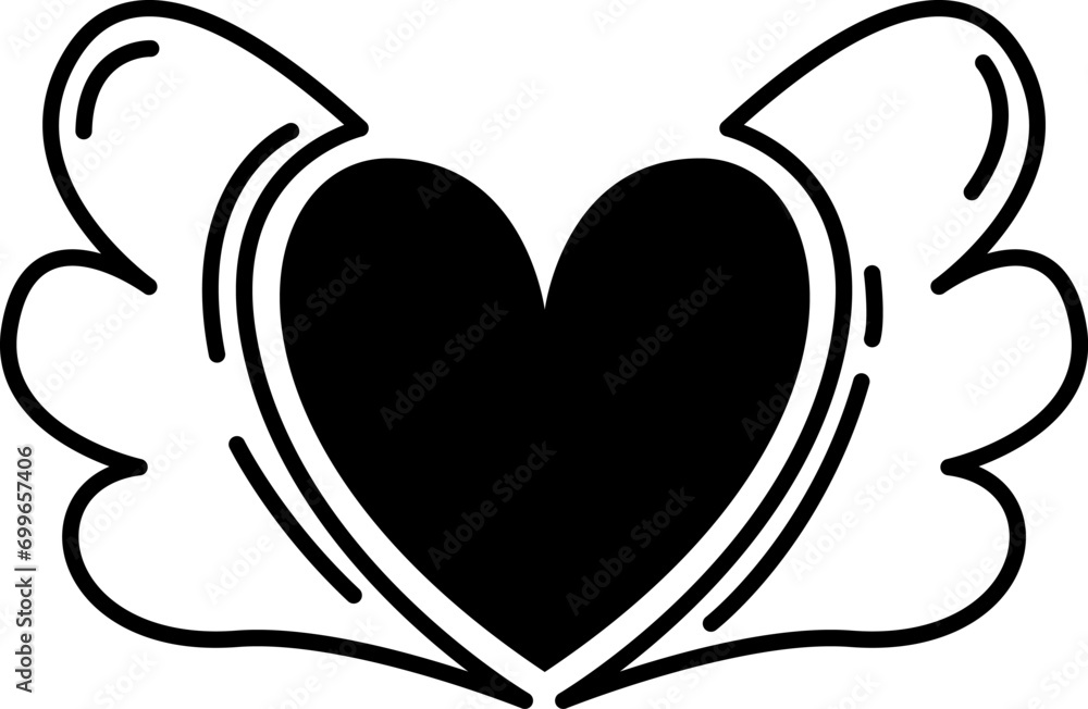 Heart Icon, Hand Drawn Heart, Valentine Days, Cupid, Heart Clipart, Open heart