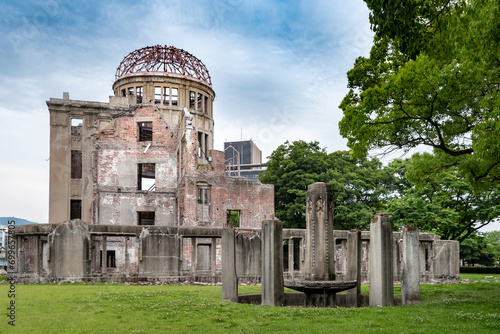 Photography Atomic Bomb Dome memorial building in Hiroshima,Japan