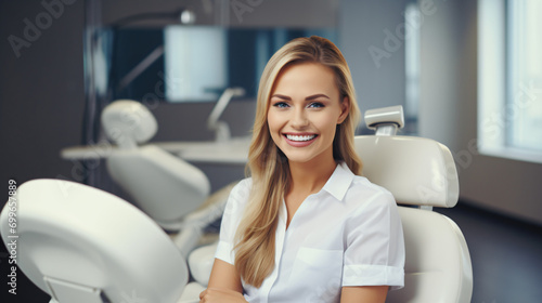 Female Dentist at Work in Dental Clinic