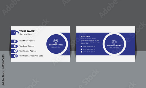 Simple and beautiful modern business card, google docs business card template, two sided card template and name card. avery business card template, blank business card template,  (ID: 699660440)