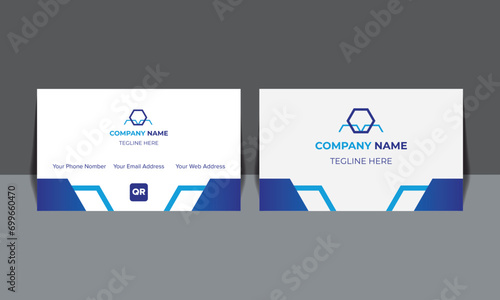 Simple and beautiful modern business card, two sided card template and name card (ID: 699660470)