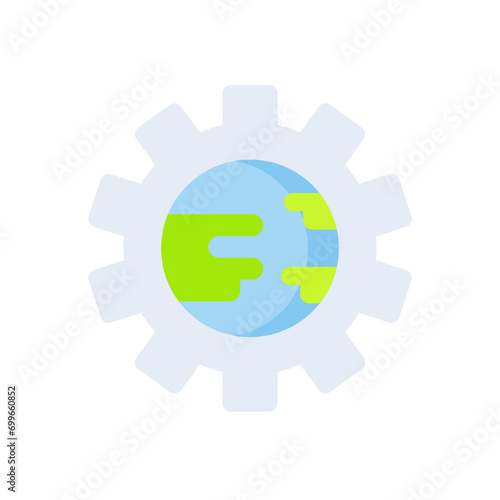 Earth, gear, eco, tech, planet, symbol, environment, icon, recycle, world, innovation, emblem, green, futuristic, ecology, machinery, circular, global, sustainability, machine, round, nature, industry