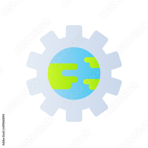 Earth, gear, eco, tech, planet, symbol, environment, icon, recycle, world, innovation, emblem, green, futuristic, ecology, machinery, circular, global, sustainability, machine, round, nature, industry