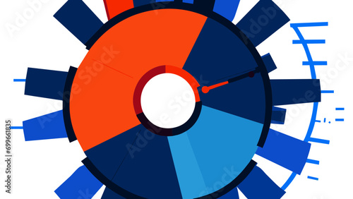 A gearwheel showing workflow optimization. vektor icon illustation