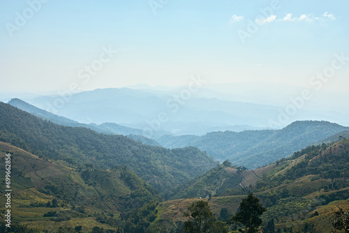 Green hills of Doi Chang Mountains of Chiang Rai © musicphone1