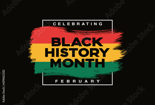 Black History month banner printable, theme, logo, template, February Black history month, graphics, art, clipart, vector illustration design ideas for social media post, flyer, sign, poster