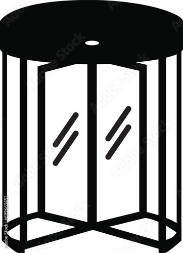 Revolving door icon. Revolving turning door sing. flat style.