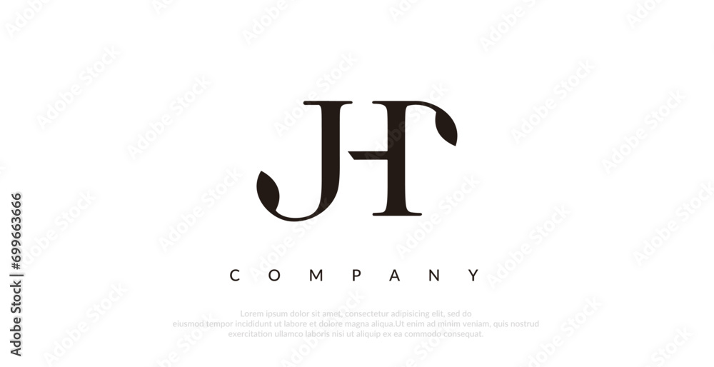 Initial JH Logo Design Vector Initial JH Logo Design Vector