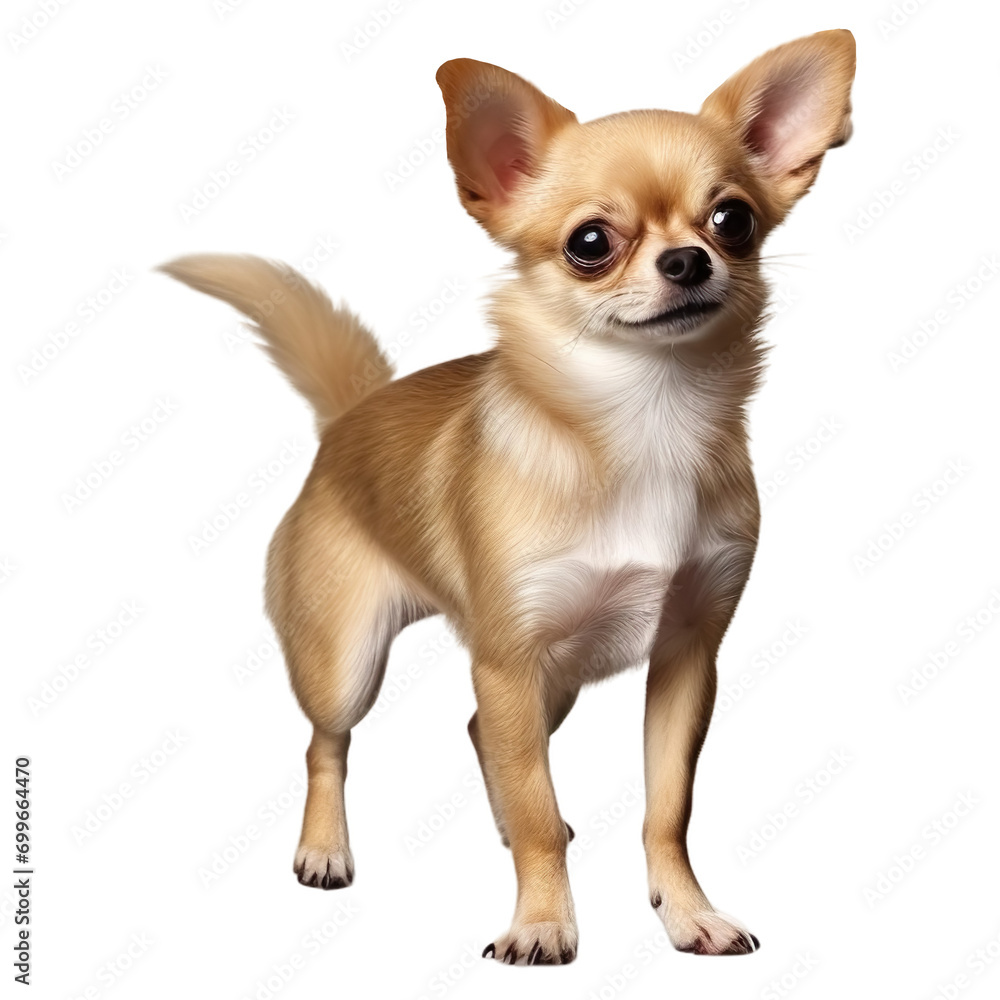 Chihuahua dog standing, isolated on transparent of white background Chihuahua dog standing, isolated on transparent of white background