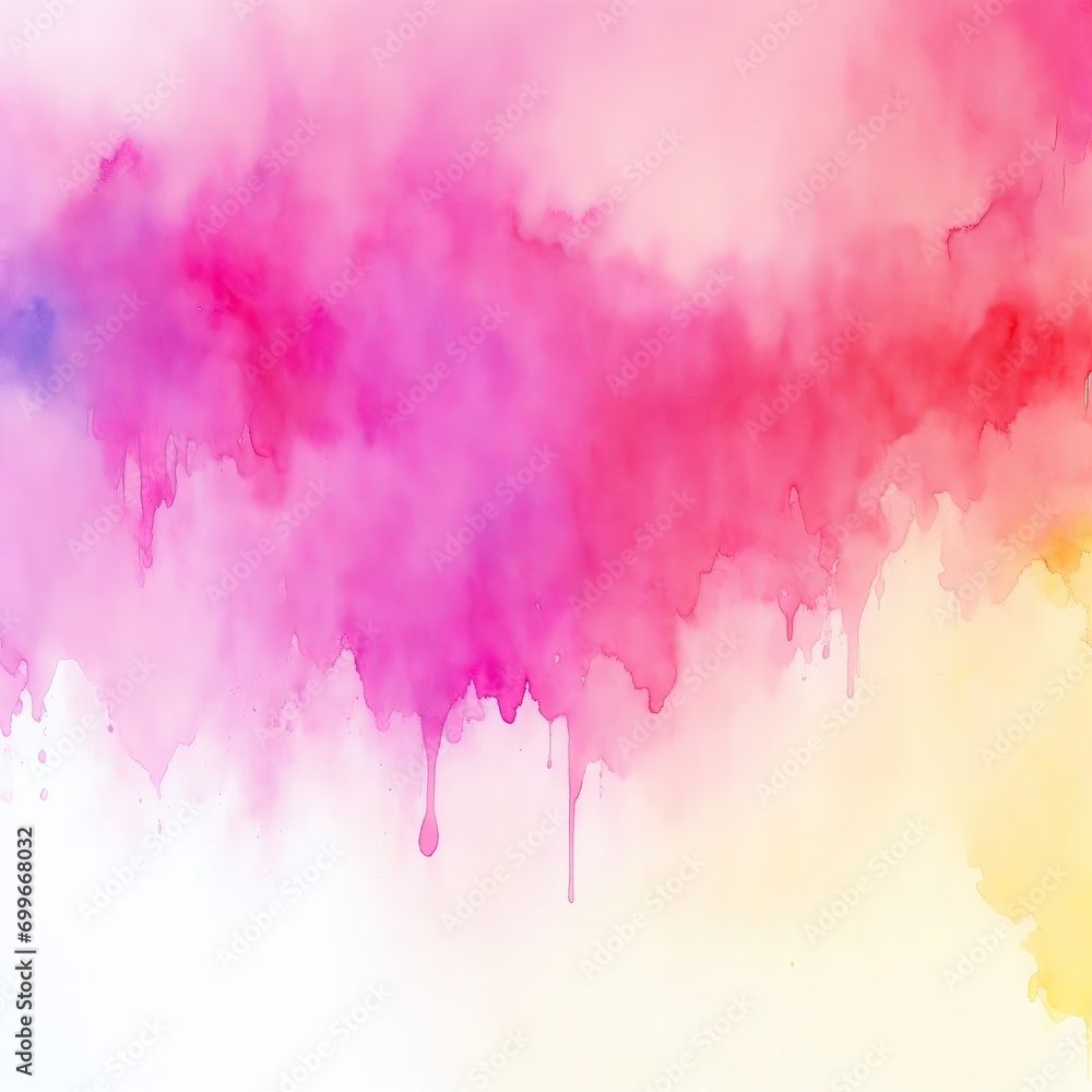 Fototapeta premium Colorful Bleeding Watercolor texture Background
