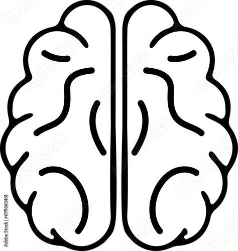 Human brain medical vector icon illustration isolated on white background