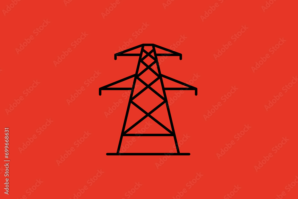 power grid support illustration in flat style design. Vector illustration. power grid support illustration in flat style design. Vector illustration.