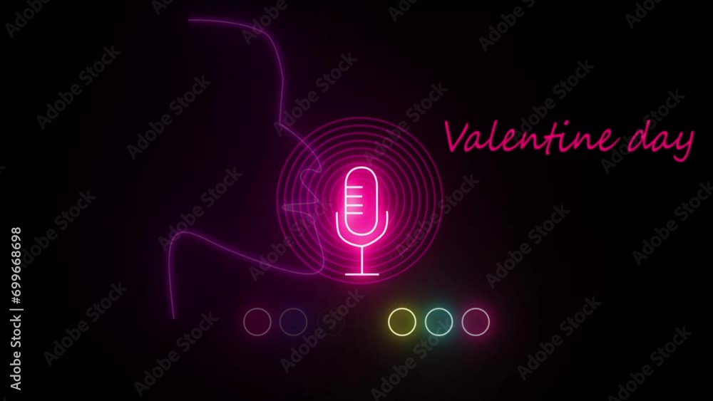 Isolated neon icon for February 14 on a black backdrop. St. Valentine Day an idea of love celebration. Isolated neon icon for February 14 on a black backdrop. St. Valentine Day an idea of love celebration.