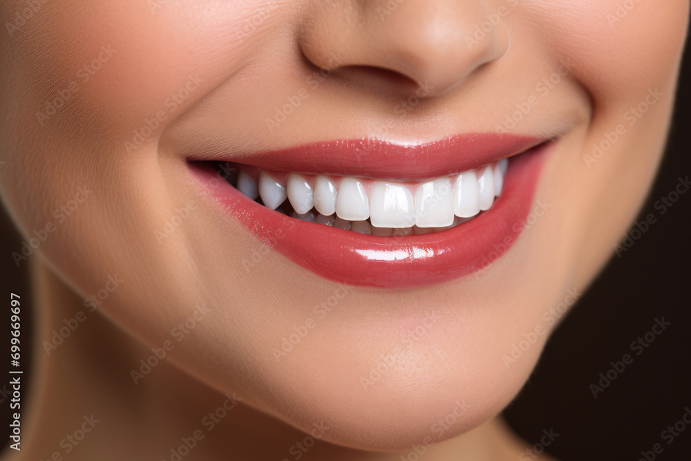 woman's smile with healthy white teeth, dentistry and beauty care woman's smile with healthy white teeth, dentistry and beauty care