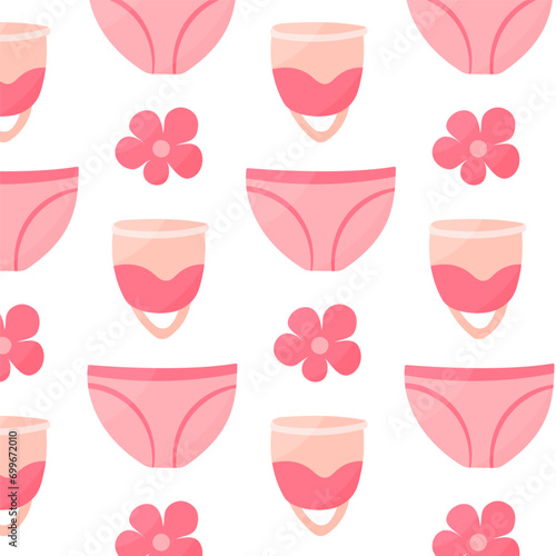 feminine hygiene cups briefs flower pattern textil