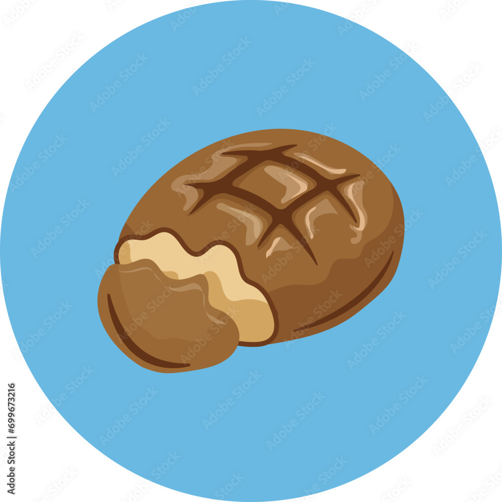 Fototapeta premium illustration of bread. food icon png transparent. food icon vector. food symbol. bread, cooking, cuisine, drink, fare, feed, foodstuff, meal, meat and snack logo design template.