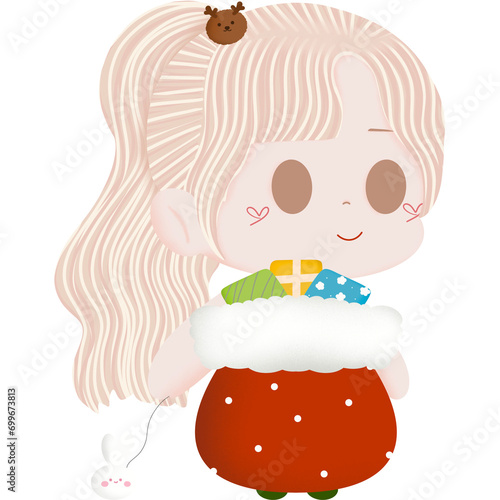 Young girl at christmas 2