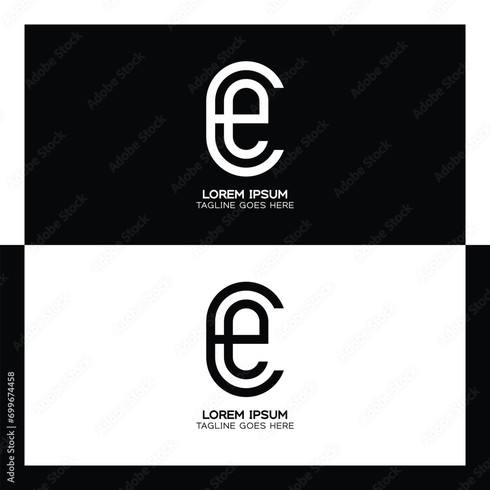 EE initial letters linked elegant logo. letter E and E pattern design monogram EE initial letters linked elegant logo. letter E and E pattern design monogram