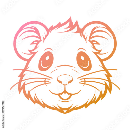 Hamster Illustration Clip Art Design Shape. Domestic Pet Silhouette Icon Vector.
