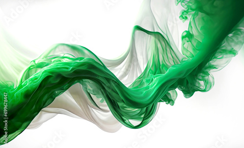 Abstrakcyjne tło, zielony i biały dym , nowoczesny deseń