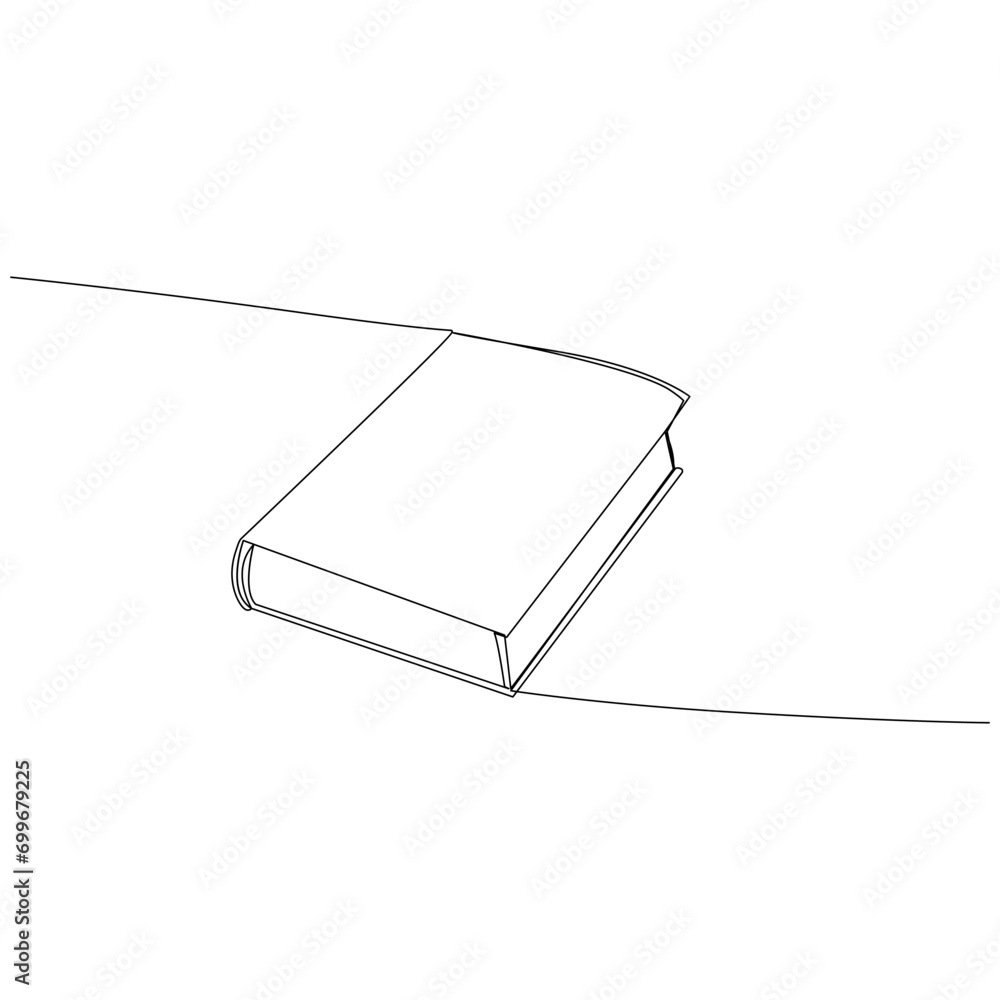 Open book single line art design with Continuous one line book outline vector art illustration Open book single line art design with Continuous one line book outline vector art illustration