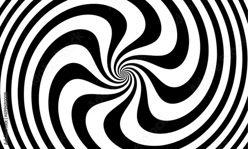 Hypnotic spiral background. Optical illusion style design. Vector illustration © kastanka