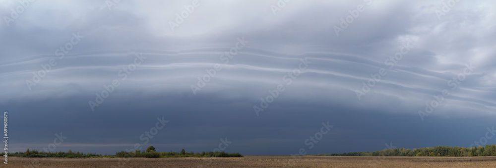 White clouds, panoramic view of sky with clouds