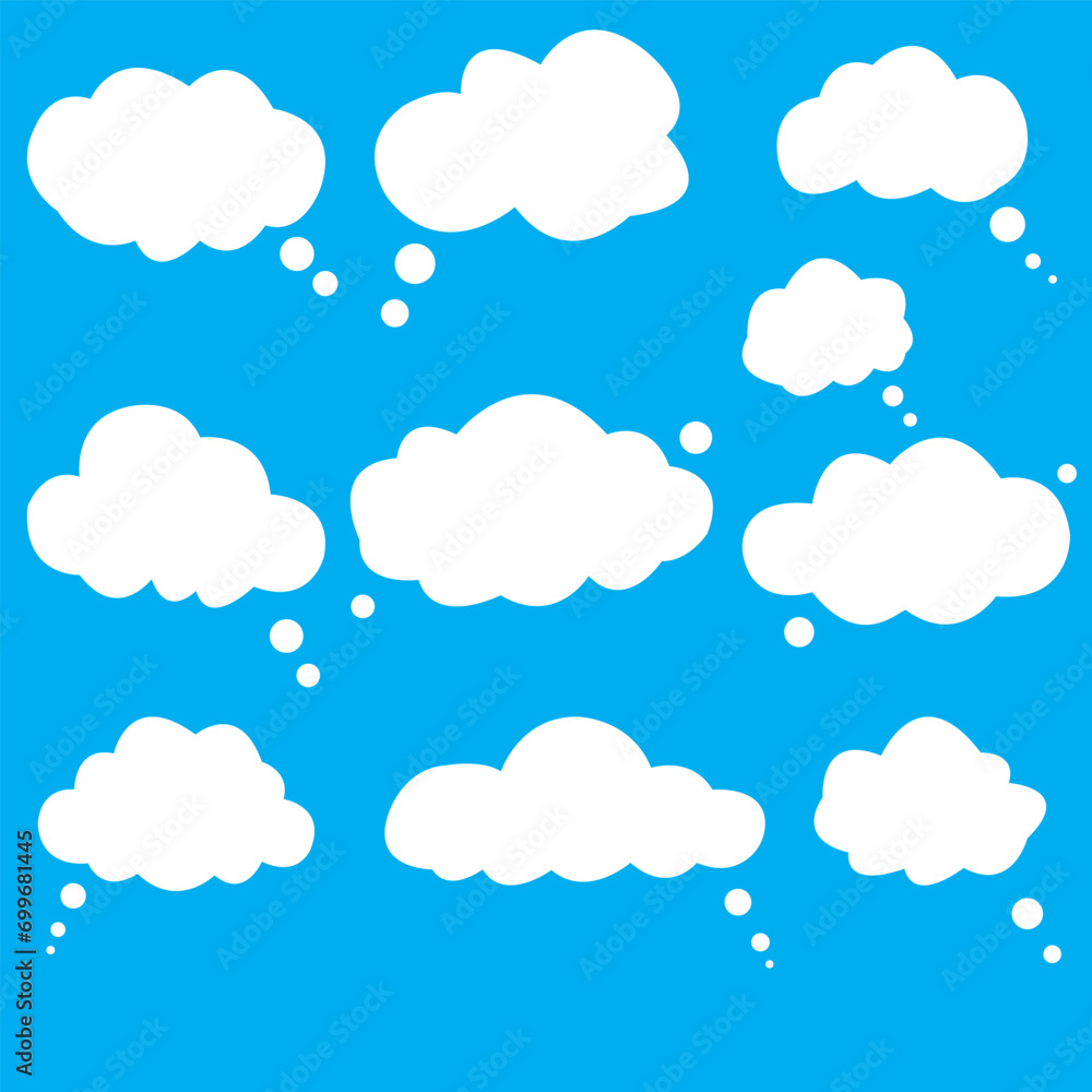 Dream cloud isolated icon. Cute Clouds Pattern. Dream cloud isolated icon. Cute Clouds Pattern.