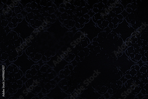 black background with floral ornament