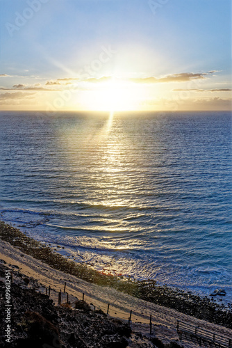 Beautiful summer sunset in Jandia - Fuerteventura, Spain photo