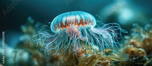 Olindias formosa, a type of jellyfish with a flower hat appearance. photo
