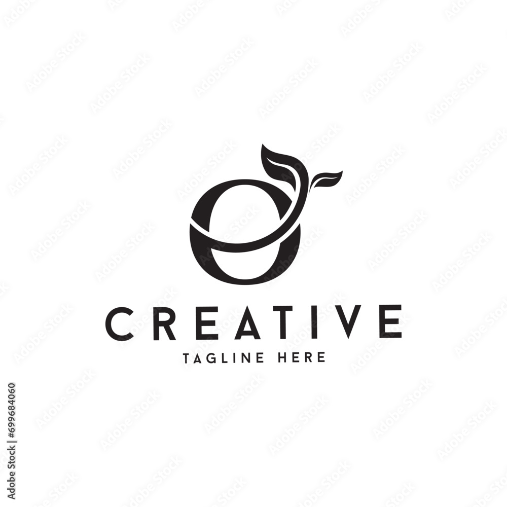 Natural wellness logo letter O Natural wellness logo letter O