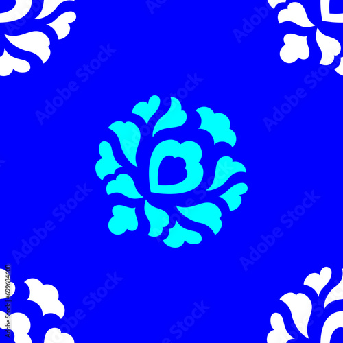 Iznik tile pattern. It was prepared again in vector, inspired by Turkish anonymous tile patterns.