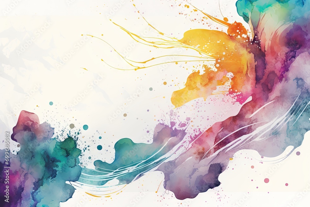 Abstract colorful watercolor background with space for your text