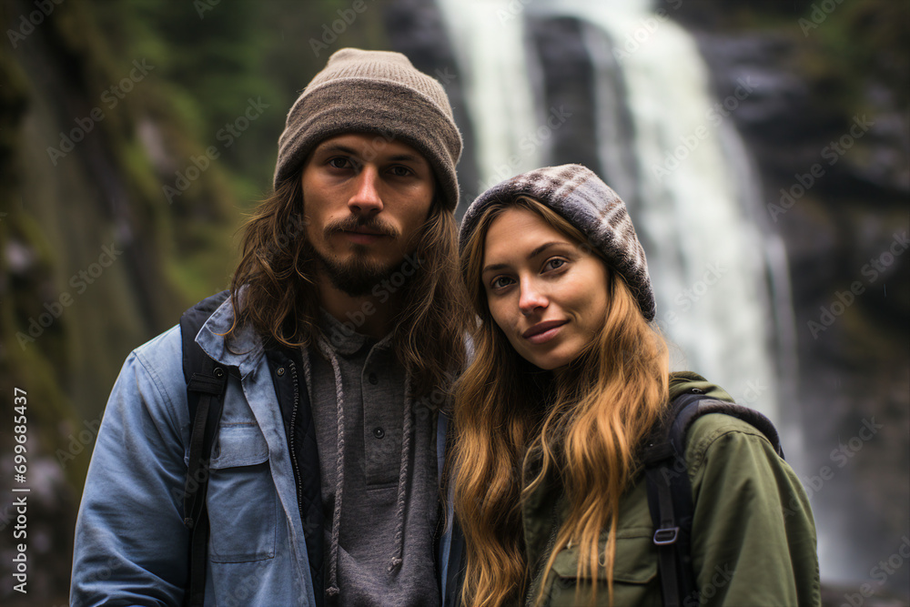 Generative ai image of lovely couple having fun together and enjoying vacation Generative ai image of lovely couple having fun together and enjoying vacation