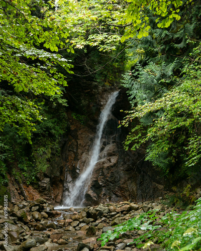 Otaki and Metaki Waterfalls are two beautiful nature spots along the Nakasendo Trail in Kiso valley  Japan. 
