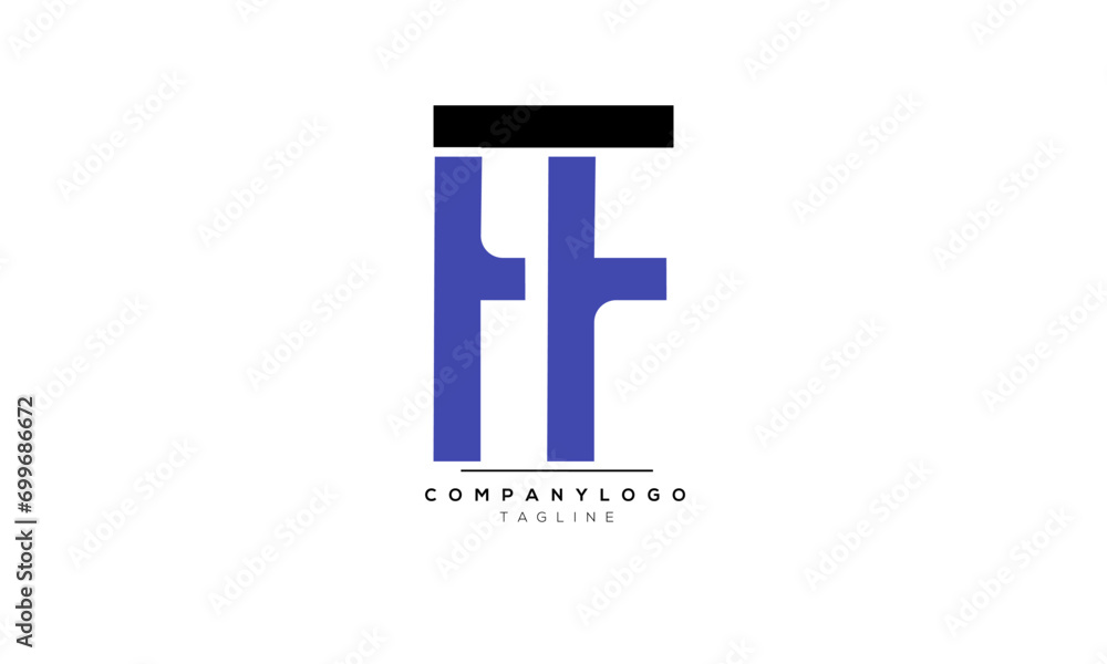 Obraz premium Alphabet letters Initials Monogram logo FF, FF INITIAL, FF letter
