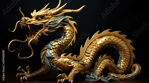 Asia decorative oriental art dragon asian tradition chinese symbolic statue china © VICHIZH