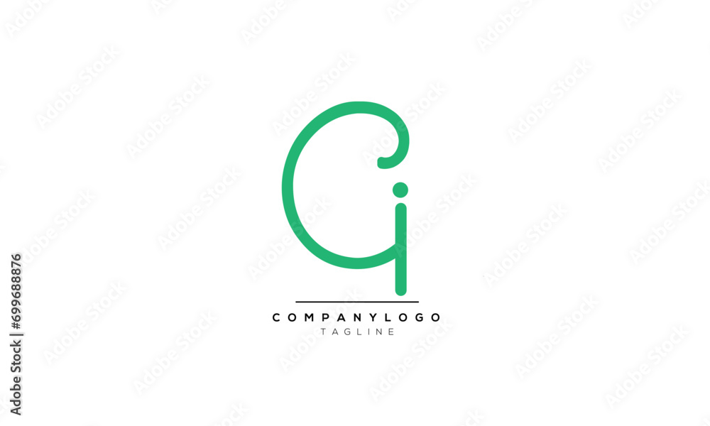 Alphabet letters Initials Monogram logo GI, GI INITIAL, GI letter Alphabet letters Initials Monogram logo GI, GI INITIAL, GI letter