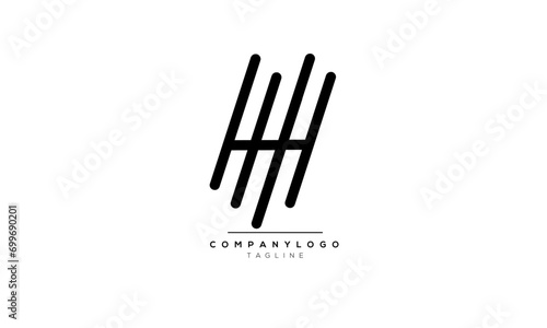 Alphabet letters Initials Monogram logo HH  HH INITIAL  HH letter