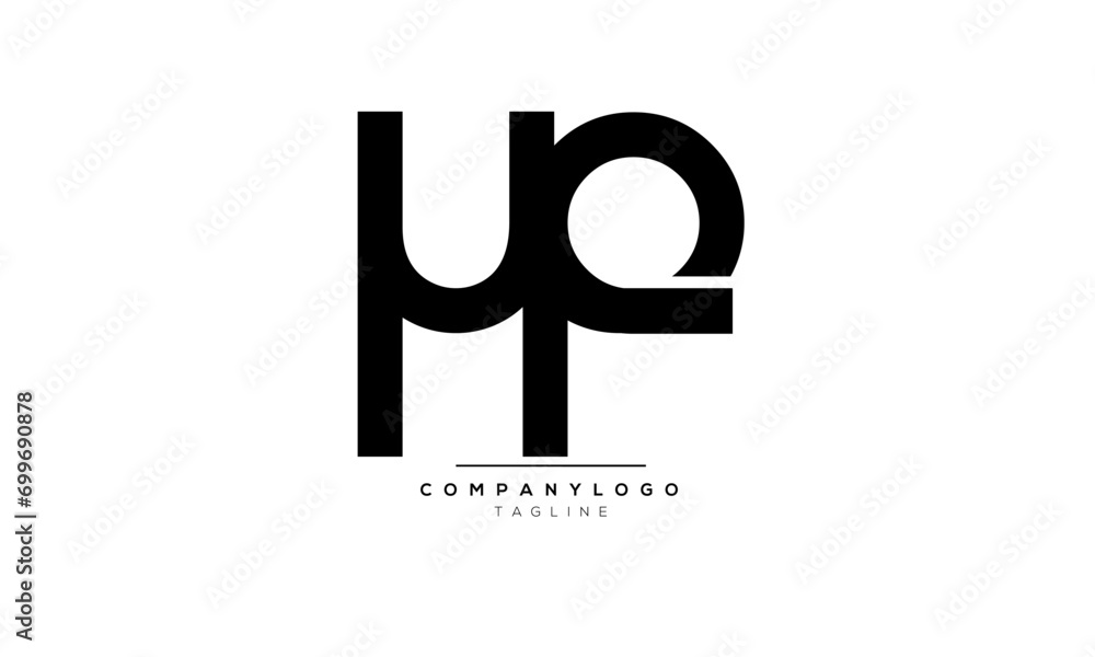 Alphabet letters Initials Monogram logo HP, HP INITIAL, HP letter Alphabet letters Initials Monogram logo HP, HP INITIAL, HP letter